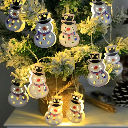 Christmas LED String Lights - Santa Claus, Reindeer, Snowman Ornaments - Perfect Holiday Decor & New Year Gift