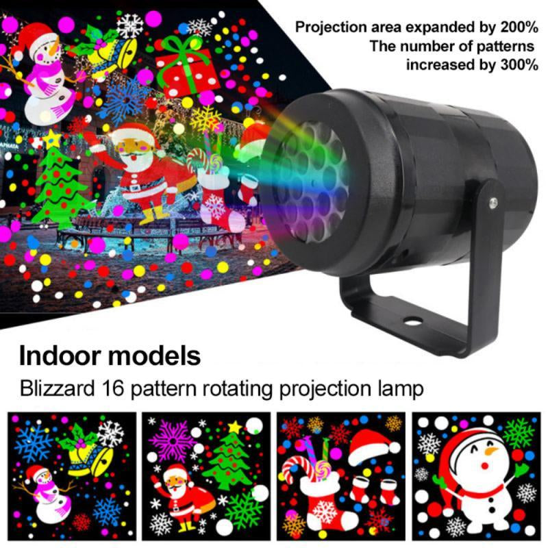 Snowflake Projector LED Christmas Party Lights – Rotating Holiday Patterns for Outdoor Garden Decor