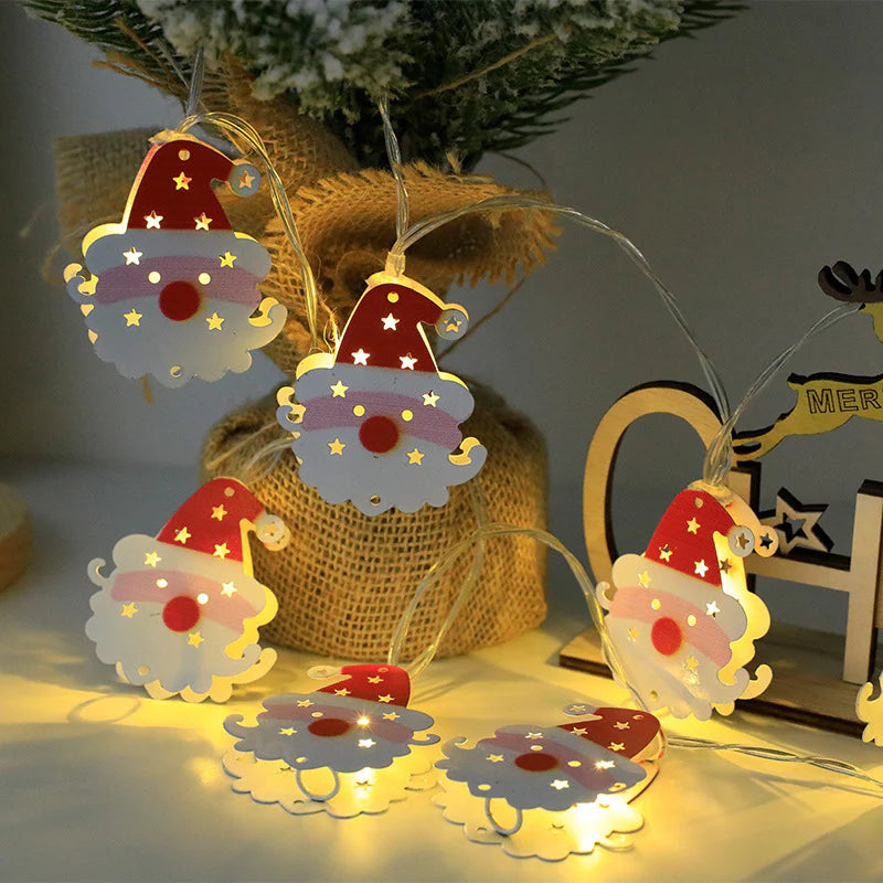 Christmas LED String Lights - Santa Claus, Reindeer, Snowman Ornaments - Perfect Holiday Decor & New Year Gift